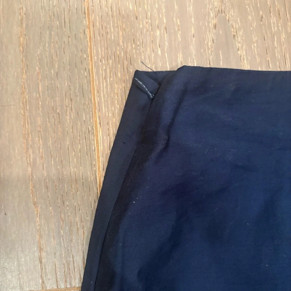 Ann Taylor Factory Navy Skirt size 10 w/ Buttons Rayon EUC